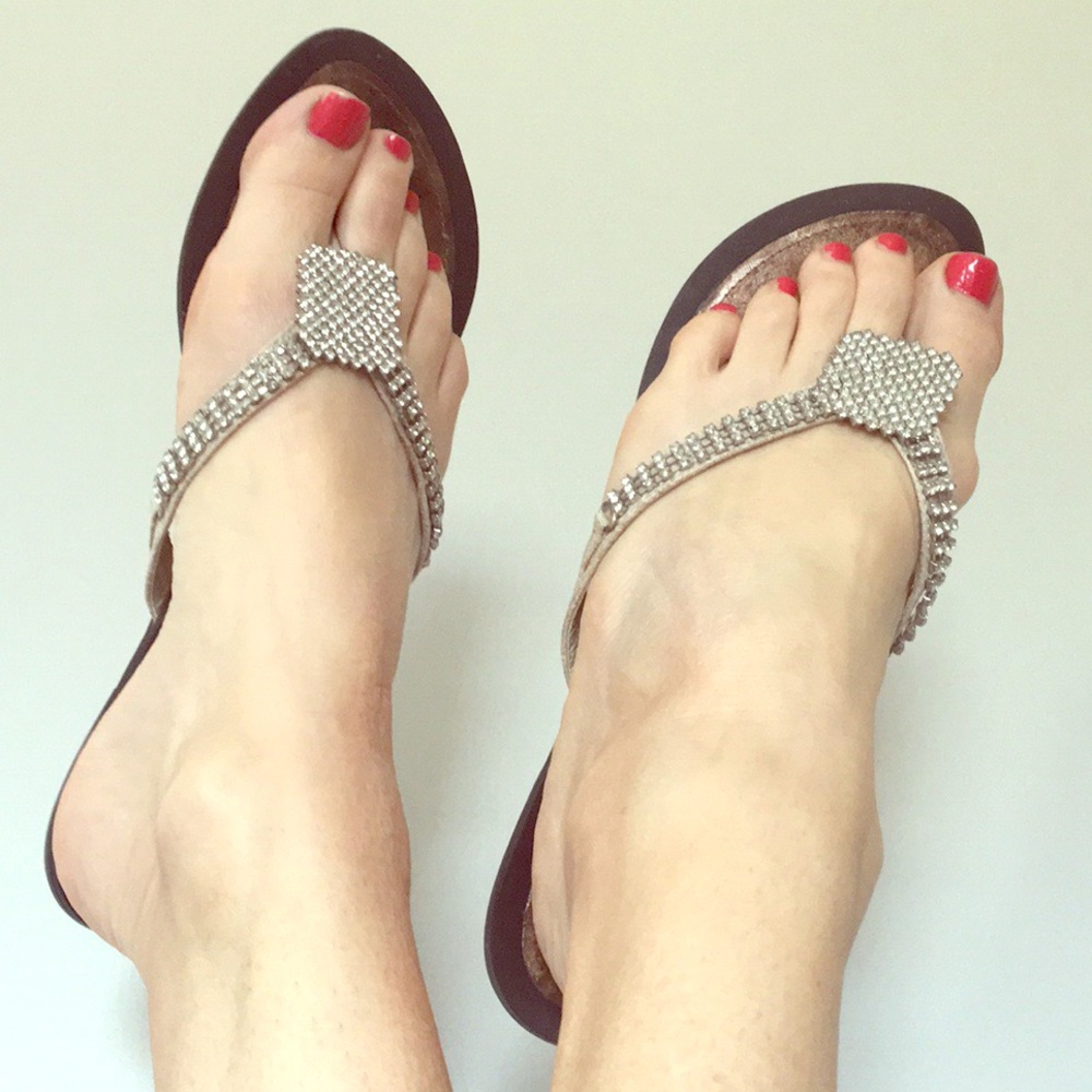 Silver Rhinestone sandals